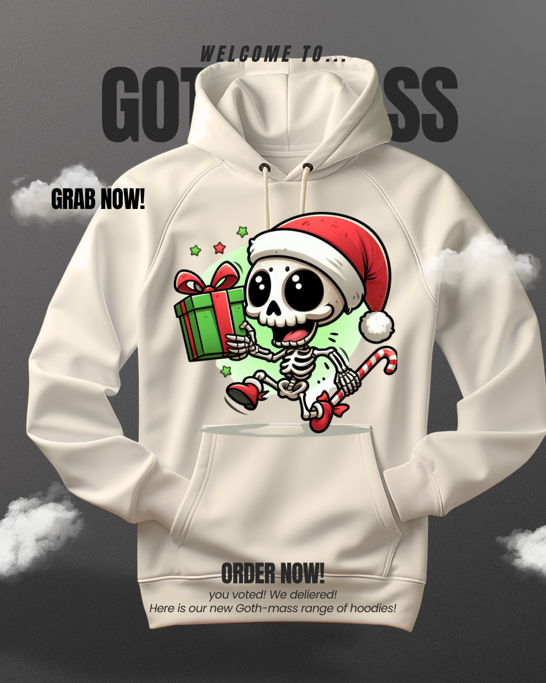 cute skelly santa